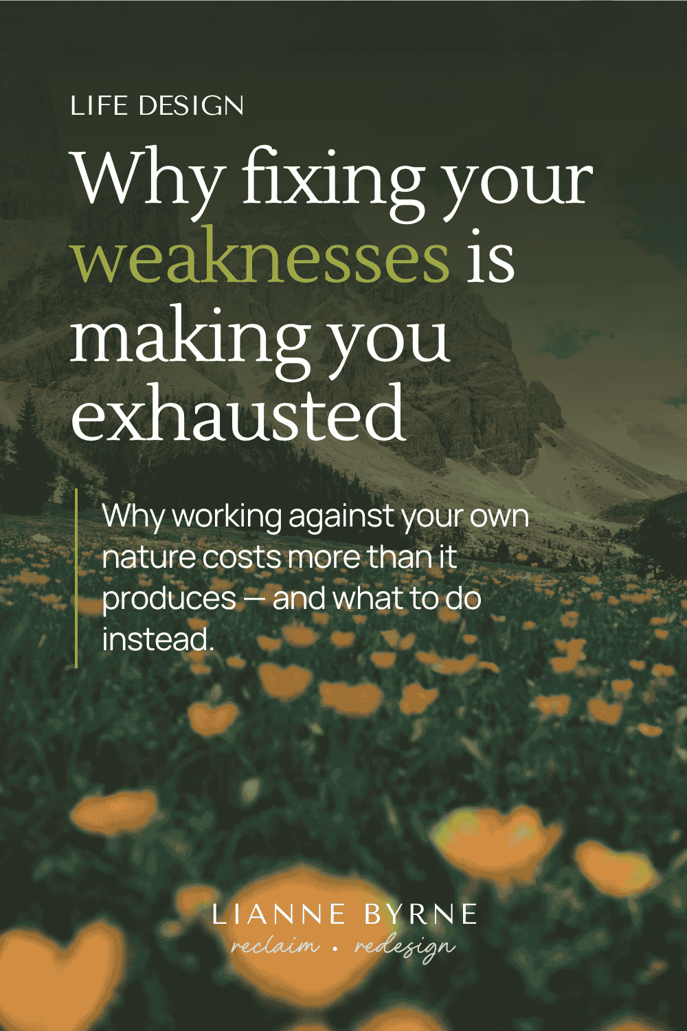 Stop working in your weakness zone
