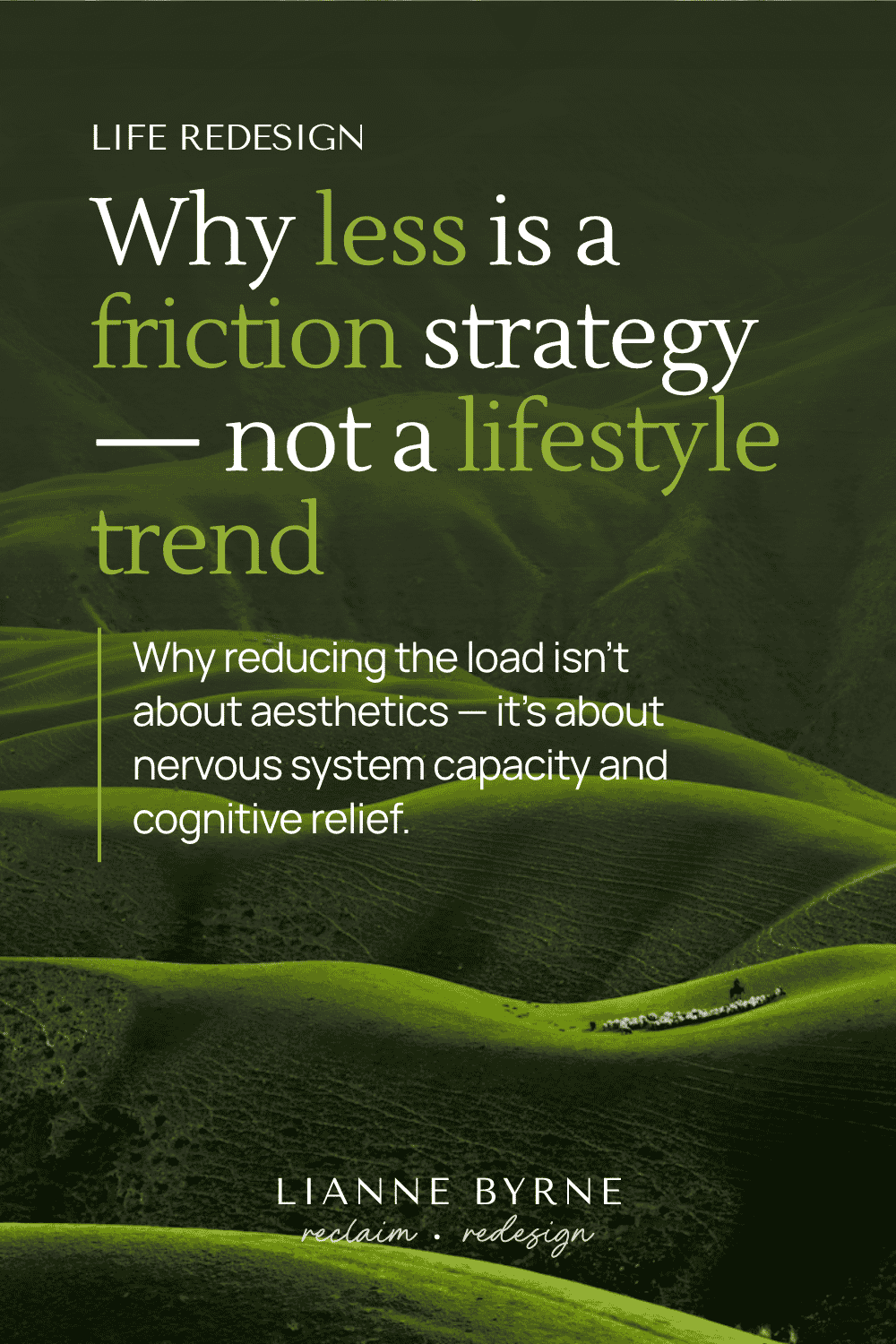 Why less is a friction strategy — not a lifestyle trend