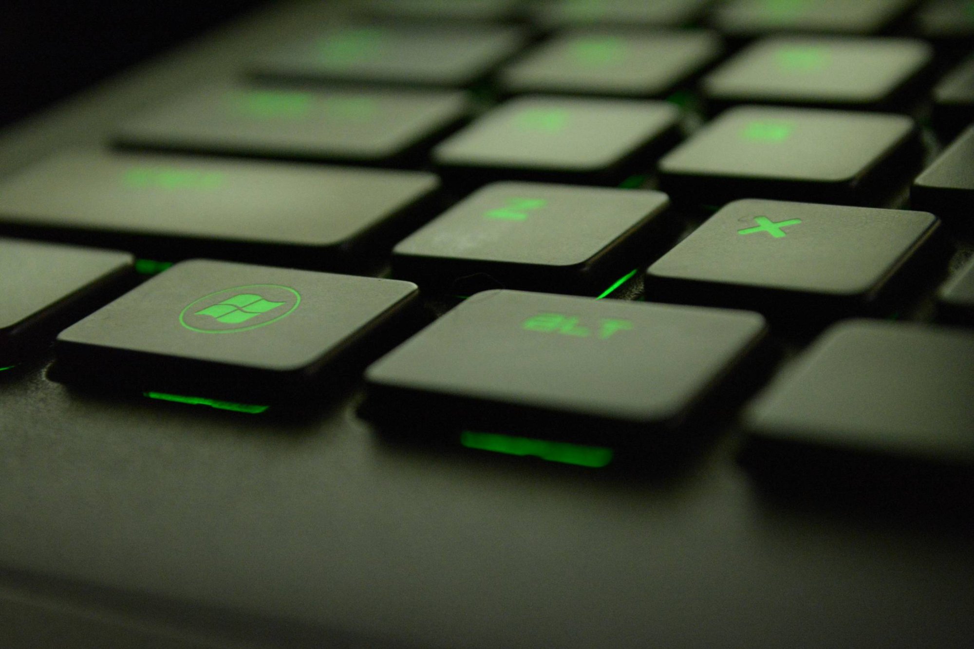 Green-lit keyboard — automation and systems